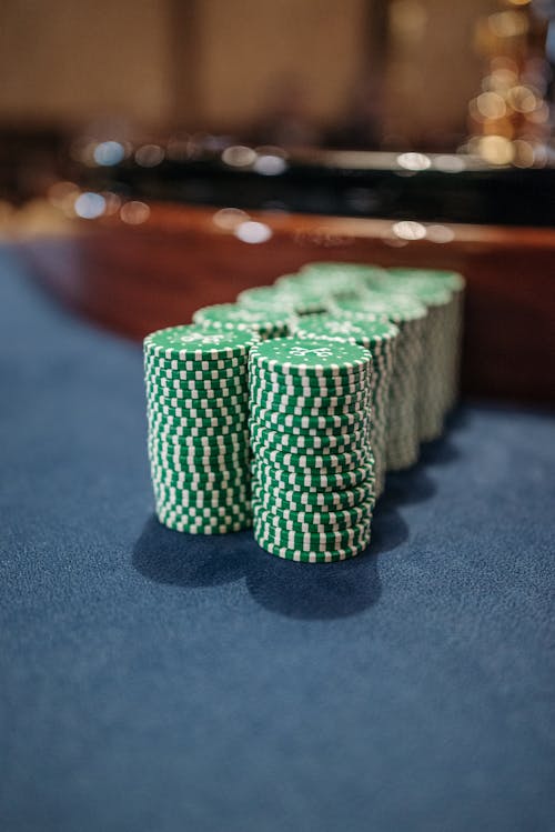 Poker chips closeup